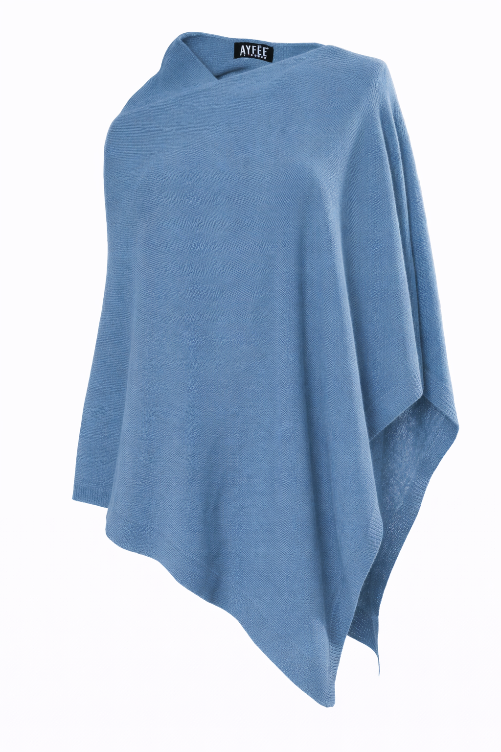 PONCHO MAGLIA, T.U., 10%CASHEMERE 33%MERINO 33%VI 24%POLY, MADE IN ITALY       - AVIO